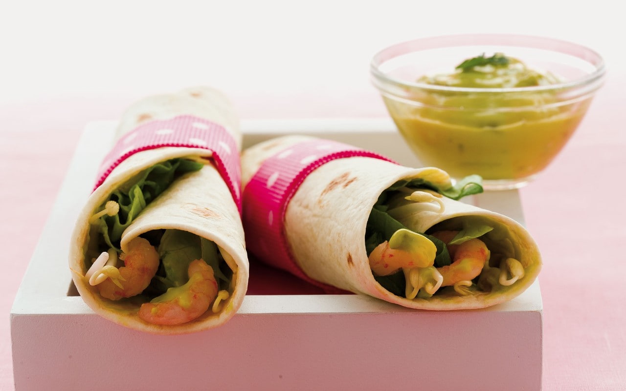 Tortillas di gamberi e guacamole ricetta