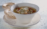 Minestrina di ceci e scalogni