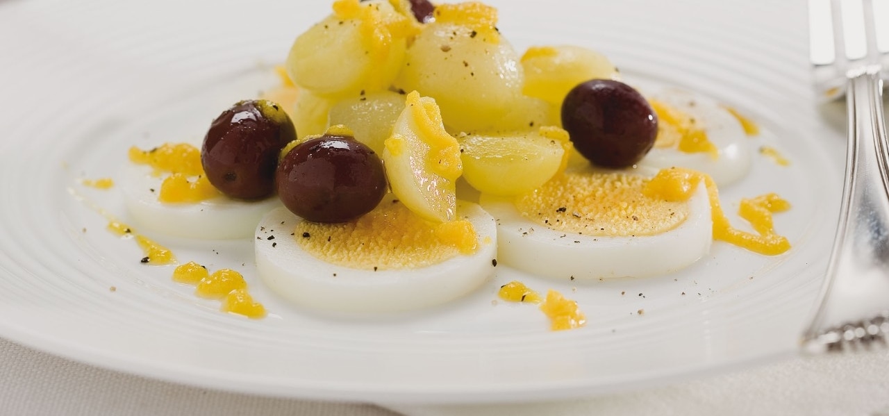 Patate e olive nere alla crema di limone ricetta