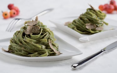 Tagliatelle verdi al foie gras e tartufo
