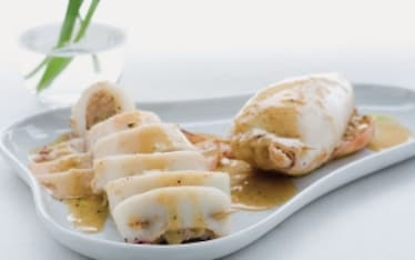 Calamari ripieni di gamberetti