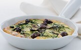 Frittata gratinata al caprino e olive