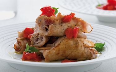 Involtini di vitello al pomodoro