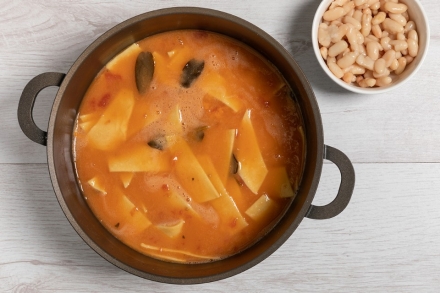 Preparazione Maltagliati e fagioli - Fase 2 Preparazione Maltagliati e fagioli - Fase 2