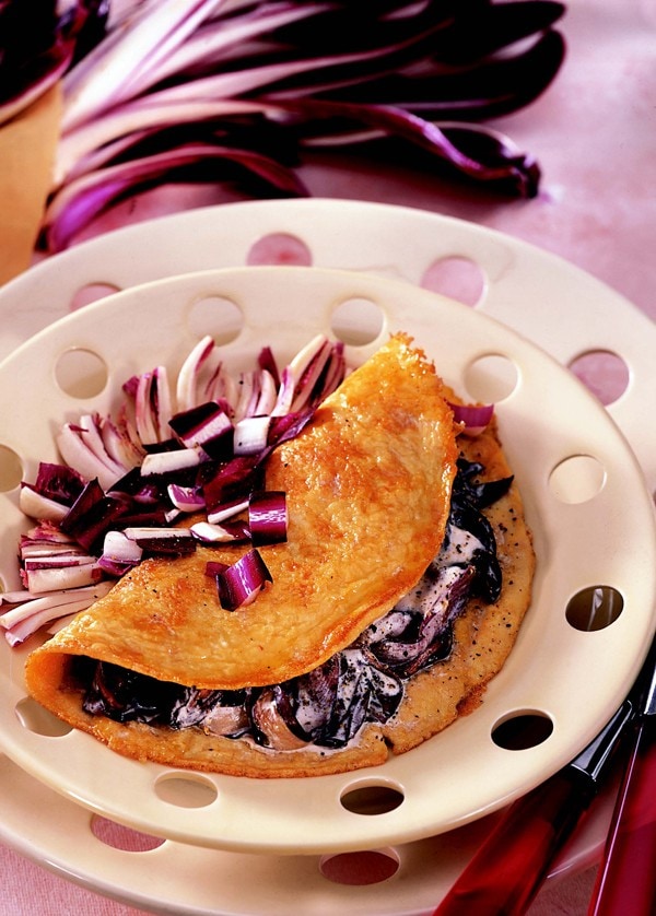 Omelette al radicchio ricetta