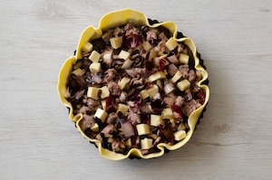Preparazione Quiche al radicchio rosso - Fase 2