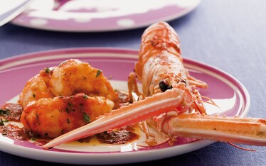 Scampi alle erbe aromatiche