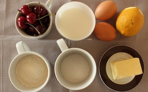 Preparazione Pie di crema e ciliegie - Fase 1