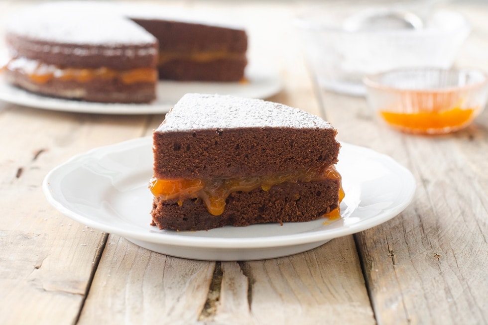 Torta al cioccolato con marmellata d’albicocche ricetta