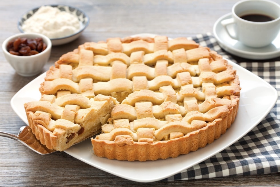 Crostata di ricotta e uvetta ricetta