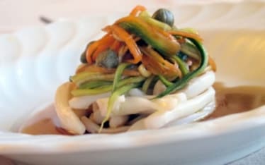 Calamari e verdure marinate alla soia