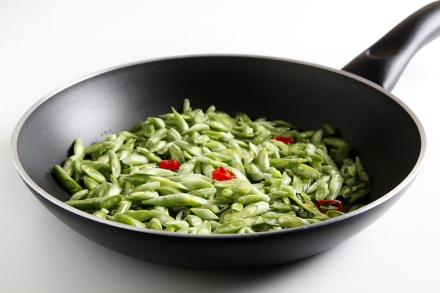 Preparazione Linguine di farro alle capesante, fagiolini e rapa rossa - Fase 2 Preparazione Linguine di farro alle capesante, fagiolini e rapa rossa - Fase 2