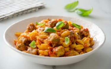Gnocchetti sardi con pomodoro e salsiccia