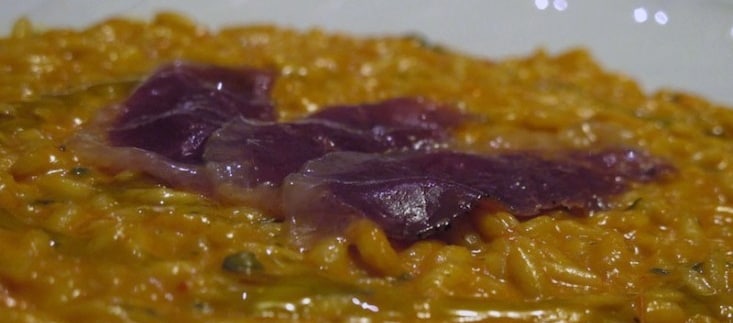 Risotto ai peperoni e magret de canard ricetta