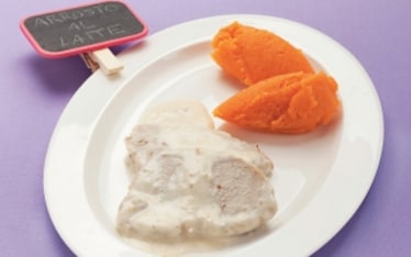 Arrosto di vitello al latte con purè di carote