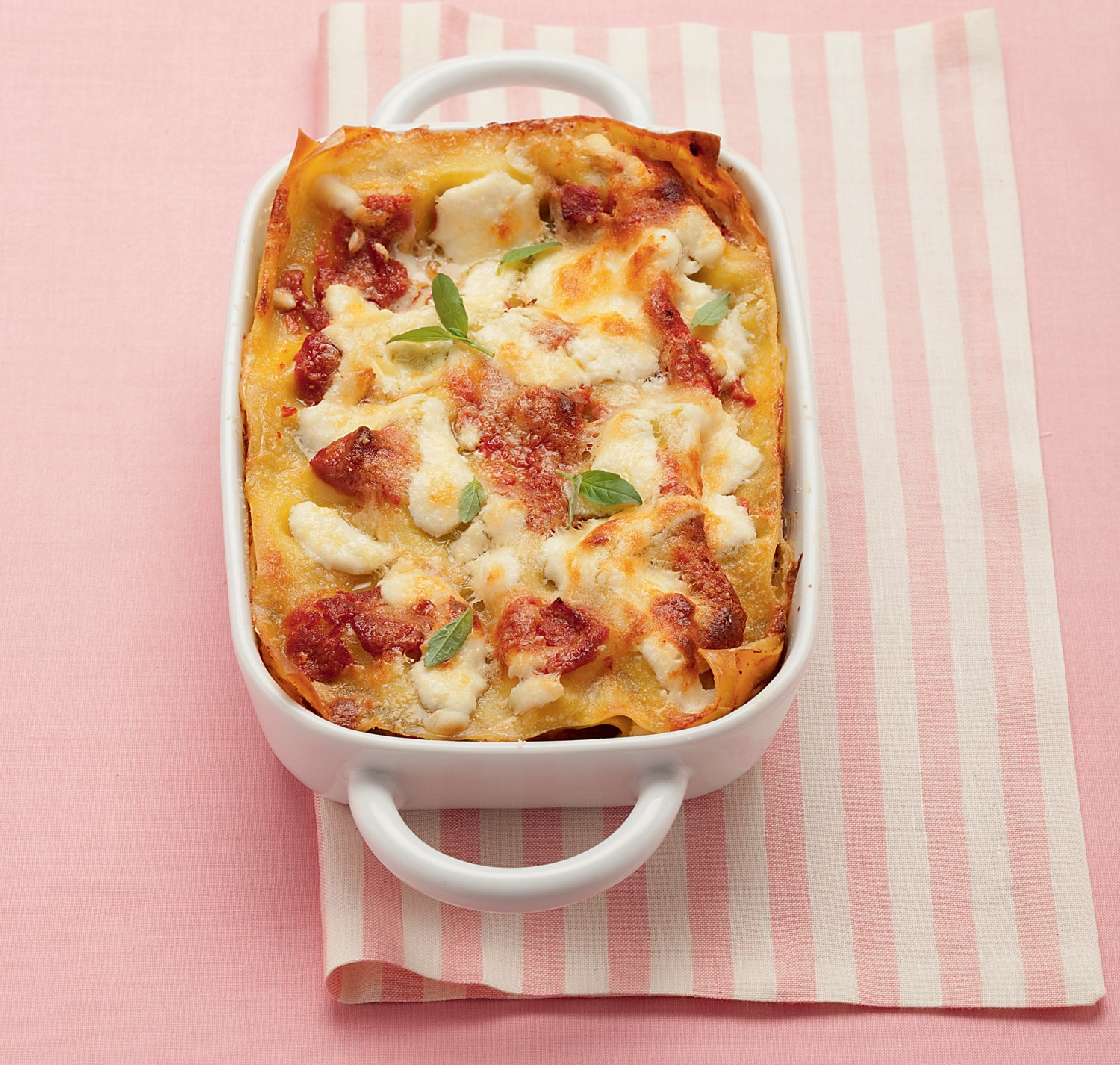 Lasagne con melanzane, ricotta e basilico ricetta