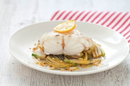 Pescatrice al limone con carciofi