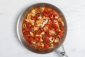 Preparazione Paccheri al sugo di calamari - Fase 4