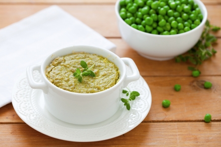 Preparazione Flan di piselli - Fase 5 Preparazione Flan di piselli - Fase 5