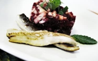 Aringa, rape rosse e menta