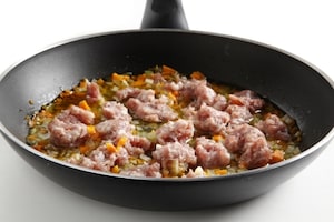 Preparazione Farfalle alla salsiccia - Fase 2