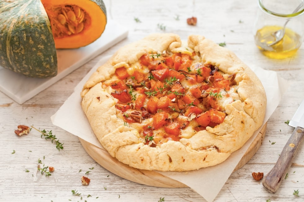 Galette alla crema di zucca e fontina ricetta