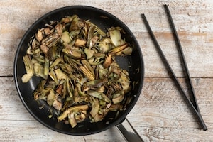 Preparazione Garganelli con i carciofi - Fase 1