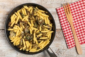 Preparazione Garganelli con i carciofi - Fase 3