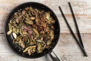 Preparazione Garganelli con i carciofi - Fase 2