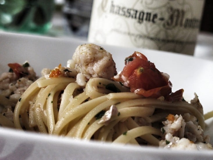 Linguine con ragù di dentice ricetta