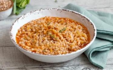 Minestra di farro e porri