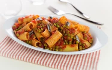 Rigatoni con piselli