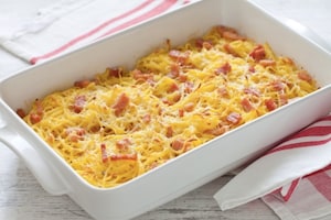 Preparazione Gratin di tagliolini panna e prosciutto - Fase 4