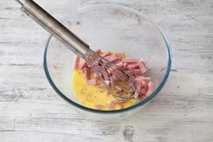Preparazione Gratin di tagliolini panna e prosciutto - Fase 2