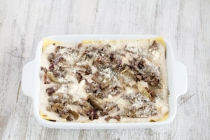 Preparazione Lasagne ai carciofi e funghi - Fase 5