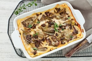 Preparazione Lasagne ai carciofi e funghi - Fase 5