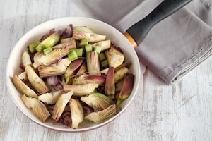 Preparazione Lasagne ai carciofi e funghi - Fase 2