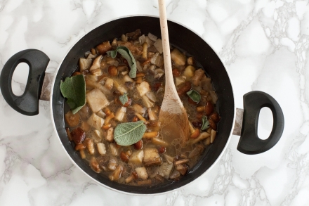 Preparazione Lasagne alla crema di grana e funghi - Fase 3 Preparazione Lasagne alla crema di grana e funghi - Fase 3