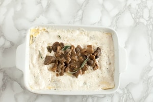 Preparazione Lasagne alla crema di grana e funghi - Fase 4