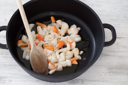 Preparazione Lasagne al sapore di mare - Fase 2 Preparazione Lasagne al sapore di mare - Fase 2