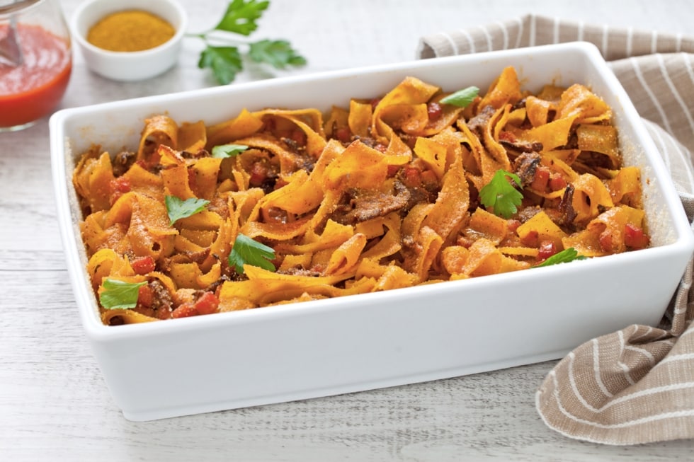 Pappardelle al curry ricetta