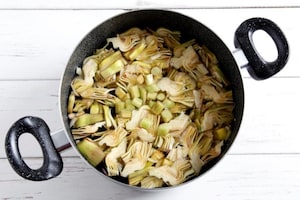 Preparazione Pasta con i carciofi - Fase 2