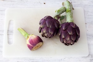 Preparazione Risotto ai carciofi e salsa di gamberi - Fase 2