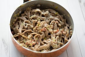 Preparazione Tagliatelle di castagne, pancetta e pecorino - Fase 4