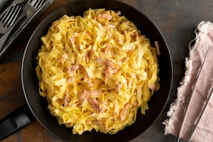 Preparazione Tagliatelle al salmone - Fase 2