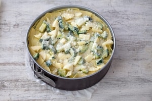 Preparazione Timballo di zucchine al basilico - Fase 6