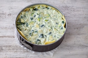 Preparazione Timballo di zucchine al basilico - Fase 5