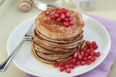 Pancake alle castagne e melagrane