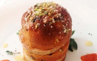 Panettone gastronomico con foie gras