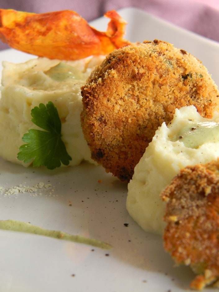 Falafel con purè al wasabi ricetta